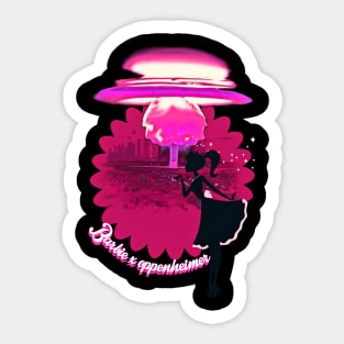 Whimsical Fusion of Glamour and Science Sticker